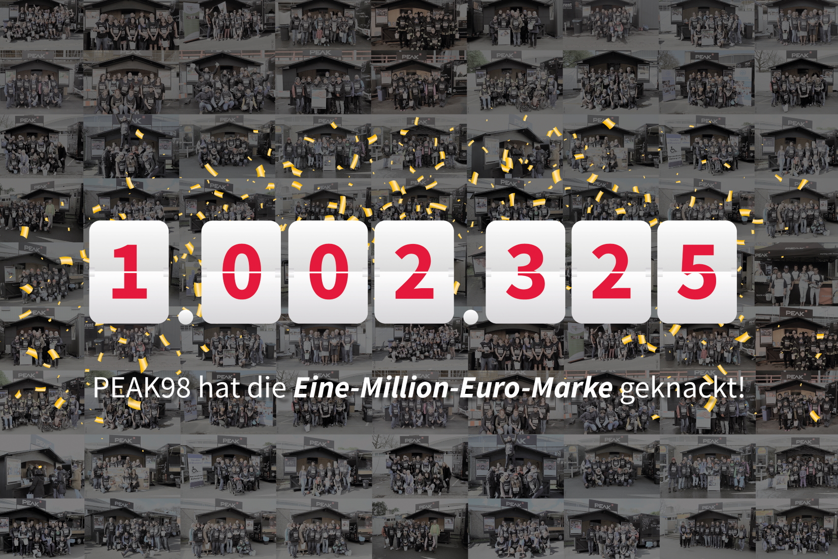 PEAK-Spendenaktion knackt die Eine-Million-Euro-Marke